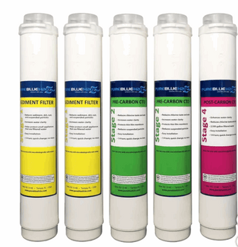 Pure Blue H2O 5PC Reverse Osmosis Filter System Replacement Filters