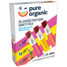 Pure Organic Layered Fruit Bars, Variety Pack, 0.63 oz, 28-count