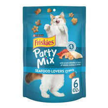 Purina Friskies Party Mix Seafood Lovers Crunch, Cat Treats, Scallop, Lobster, & Shrimp, 6 oz Bag