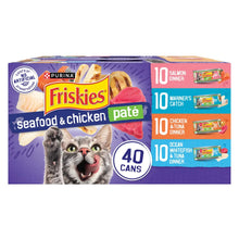 Purina Friskies Pate, Soft Seafood and Chicken Variety Pack, Wet Cat Food, 5.5 oz Cans