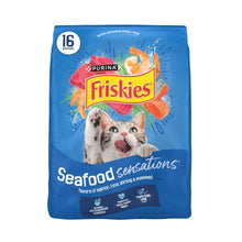 Purina Friskies Dry Cat Food Seafood Sensations with Salmon, Tuna, and Shrimp Flavors, 16 lb Bag