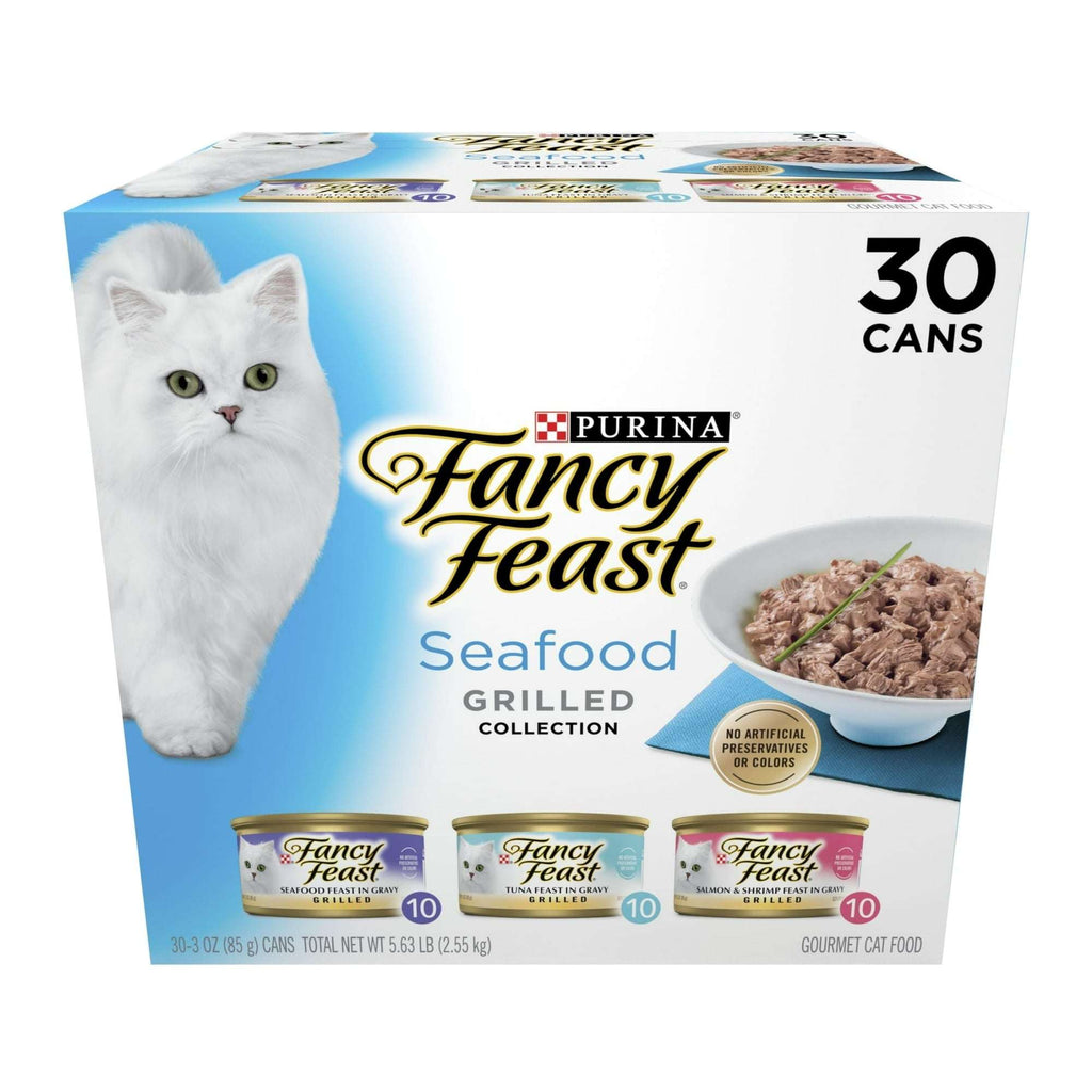 Purina Fancy Feast Grilled Food, Wet Cat Food, Seafood, 3 oz Cans ...
