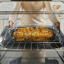 Pyrex Sculpted Tinted 4-Piece Glass Baking Dish Set with Airtight Lids