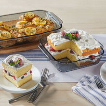 Pyrex Sculpted Tinted 4-Piece Glass Baking Dish Set with Airtight Lids