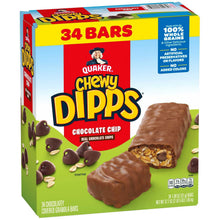 Quaker Chewy Dipps Granola Bars, Chocolate Chip, 34 pk.