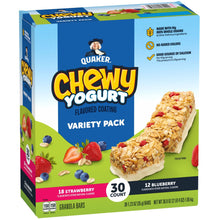Quaker Chewy Granola Bars with Flavored Yogurt Coating, Variety Pack, 30 ct