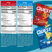 Quest Tortilla-Style 18-20g Protein Chips, Pizza and Ranch Variety Pack, 14 ct.