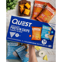 Quest Tortilla Style 18-19g Protein Chip Variety Pack, Nacho Cheese & Ranch, 14 ct.