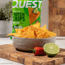 Quest Tortilla Style 18-20g Protein Chip Variety Pack, Chili Lime and Nacho Cheese 14 ct.