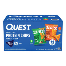 Quest Tortilla Style 18-20g Protein Chip Variety Pack, Chili Lime and Nacho Cheese 14 ct.