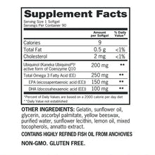 Qunol Plus CoQ10 Ubiquinol 200mg with Omega-3, 90 Softgels