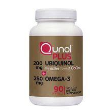 Qunol Plus CoQ10 Ubiquinol 200mg with Omega-3, 90 Softgels
