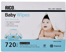 RICO Baby Wipes, 720-count
