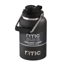 RTIC Half Gallon Ceramic Lined Insulated Outback Water Bottle Jug, Leak Proof, Black - Brands For Less USA