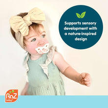 RaZbaby RaZberry Silicone Teether Toy / Multi-Texture Design / Hands Free Design / for Baby 3m+ / Pacifier Style Teether