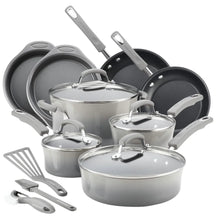 Rachael Ray 15 Piece Hard Enamel Nonstick Pots and Pans Set