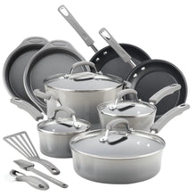 Rachael Ray 15 Piece Hard Enamel Nonstick Pots and Pans Set