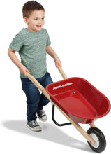 RadioFlyerClassicKidsWheelbarrow_ForKids3_SeamlessSteelTraywithNo-ScratchEdges_RealWoodenHandles_DurableFrontWheel_SteelUndercarriage_25lbCapacity_GardenToyforChildren - Brands For Less USA