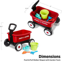 RadioFlyerPush_PullWalkerWagonwithGardenTools_Red_forKids1-4YearsOld_LockingHandleforStability_BabyPushWalkerConvertstoPullWagon_forIndoor_OutdoorPlay1 - Brands For Less USA