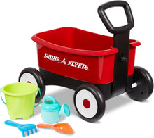 RadioFlyerPush_PullWalkerWagonwithGardenTools_Red_forKids1-4YearsOld_LockingHandleforStability_BabyPushWalkerConvertstoPullWagon_forIndoor_OutdoorPlay - Brands For Less USA