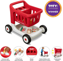 RadioFlyerScan_SortShoppingCart_Red_forKids1_InteractiveBabyWalkerwithLights_AdjustableSound_Includes6PlayFoodItems_AdjustableHeightBabyPushWalker_forIndoorPlay1 - Brands For Less USA
