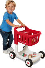 RadioFlyerScan_SortShoppingCart_Red_forKids1_InteractiveBabyWalkerwithLights_AdjustableSound_Includes6PlayFoodItems_AdjustableHeightBabyPushWalker_forIndoorPlay7 - Brands For Less USA