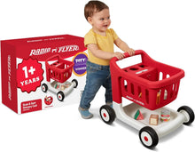 RadioFlyerScan_SortShoppingCart_Red_forKids1_InteractiveBabyWalkerwithLights_AdjustableSound_Includes6PlayFoodItems_AdjustableHeightBabyPushWalker_forIndoorPlay - Brands For Less USA