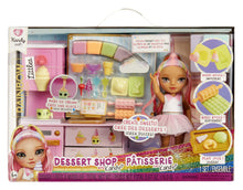 Rainbow High Littles Dessert Shop Playset + Small Doll (Pink 5.5”), Make Ice Cream, Sweets, Kids 4+