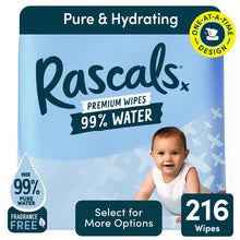Rascals 99% Water Premium Fragrance Free Baby WRascals 99% Water Premium Fragrance Rascals 99% Water Premium Fragrance Free Baby Wipes, 216 CountFree Baby Wipes, 216 Countipes, 216 Count