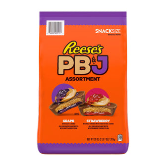 Reese's PB&J Assorted Flavored Snack Size Peanut Butter Cups Candy Bag, 39 oz.