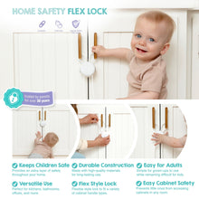 Regalo Baby Proof Cabinet Locks for Child Safety, Multi-Purpose Strap Locks for Cabinets, Appliances & Drawers