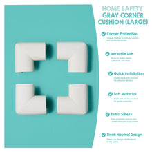 Regalo Corner Cushion for Child Safety - Grey - 4 Pack