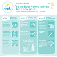 Regalo Easy Step Extra Tall Walk Thru Baby Safety Gate, Fits Openings 29-36.5 Inches, Black