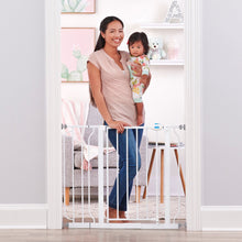 Regalo Extra Wide Walk-Through Baby Gate with Door, 29.5-38.5 in, White, Ages 6-24 Months