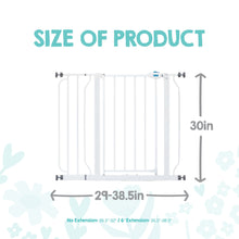 Regalo Extra Wide Walk-Through Baby Gate with Door, 29.5-38.5 in, White, Ages 6-24 Months