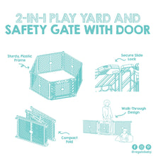 Regalo Superwide Plastic Gate & Play Yard with Door