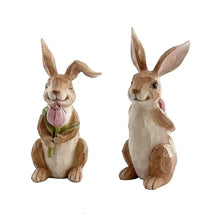 ResinBunnyWithFlowerDecor2pk.3 - Brands For Less USA