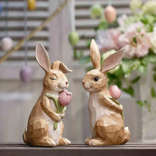 ResinBunnyWithFlowerDecor2pk. - Brands For Less USA
