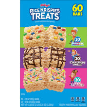 Rice Krispies Treats Squares Snack Bars, Variety Pack, 60 ct. (PACK OF 3 )