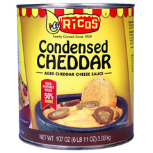 Salsa de queso cheddar condensada Ricos 107 oz.