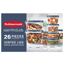 Rubbermaid Easy Find Lids Food Storage Containers with Vented Lids, 26 Piece Set - Brands For Less USA