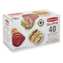 Rubbermaid TakeAlongs 40 Piece Food Storage Set, Red, Total of 12.6 Qts, Ideal Use for Meal Prep and Batch Cooking - Brands For Less USA