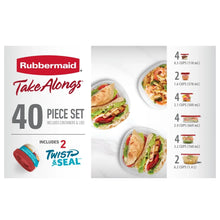 Rubbermaid TakeAlongs 40 Piece Food Storage Set, Red, Total of 12.6 Qts, Ideal Use for Meal Prep and Batch Cooking - Brands For Less USA