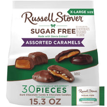 RUSSELL STOVER Sugar Free Assorted Caramels in Chocolate Candy, 15.3 oz. bag