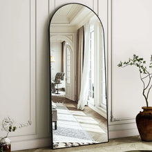 SEETHRUGLIMMER-64-x21-2-Arched-Full-Length-Mirror-Wall-Mounted-Floor-Mirror-with-Stand-Black-594_9204_1 - Brands For Less USA