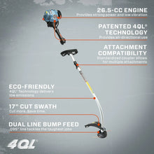 SENIX4QL_26.5cc4-Cycle17GasStringTrimmer_WeedEater_AttachmentCapable - Brands For Less USA