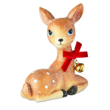 Sitting Deer with Bell Christmas Tabletop Decoration, Brown, 4.33", by Holiday Time