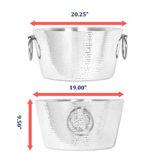SKI30QuartHammeredDoubleWalledStainlessSteelBeverageTub1 - Brands For Less USA