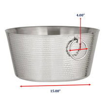 SKI30QuartHammeredDoubleWalledStainlessSteelBeverageTub - Brands For Less USA