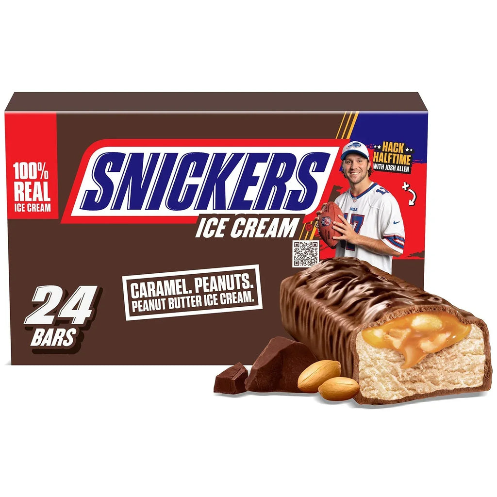 SNICKERS Chocolate Caramel Peanut Butter Ice Cream Bars, Frozen, 2 oz ...
